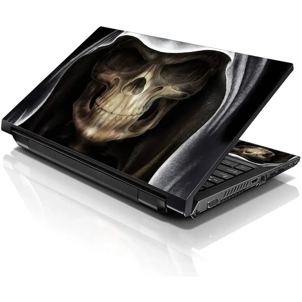 ALAYRA Laptop 15 15.6 Skin Cover with Colorful Hooded Skull Pattern for HP Dell Lenovo Apple Asus Acer Compaq - Fits 13.3" 14" 15.6" 16" (2 Wrist Pads Free) 01