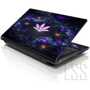 ALAYRA Laptop 15 15.6 Skin Cover with Colorful Lotus Pond Flowers Pattern for HP Dell Lenovo Apple Asus Acer Compaq - Fits 13.3" 14" 15.6" 16" (2 Wrist Pads Free) 01