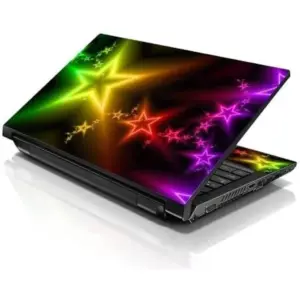 ALAYRA Laptop 15 15.6 Skin Cover with Colorful Night Stars Pattern for HP Dell Lenovo Apple Asus Acer Compaq - Fits 13.3" 14" 15.6" 16" (2 Wrist Pads Free) 01