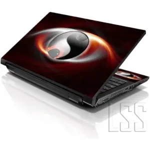 ALAYRA Laptop 15 15.6 Skin Cover with Colorful Ying Yang Earth and Moon Pattern for HP Dell Lenovo Apple Asus Acer Compaq - Fits 13.3" 14" 15.6" 16" (2 Wrist Pads Free) 01
