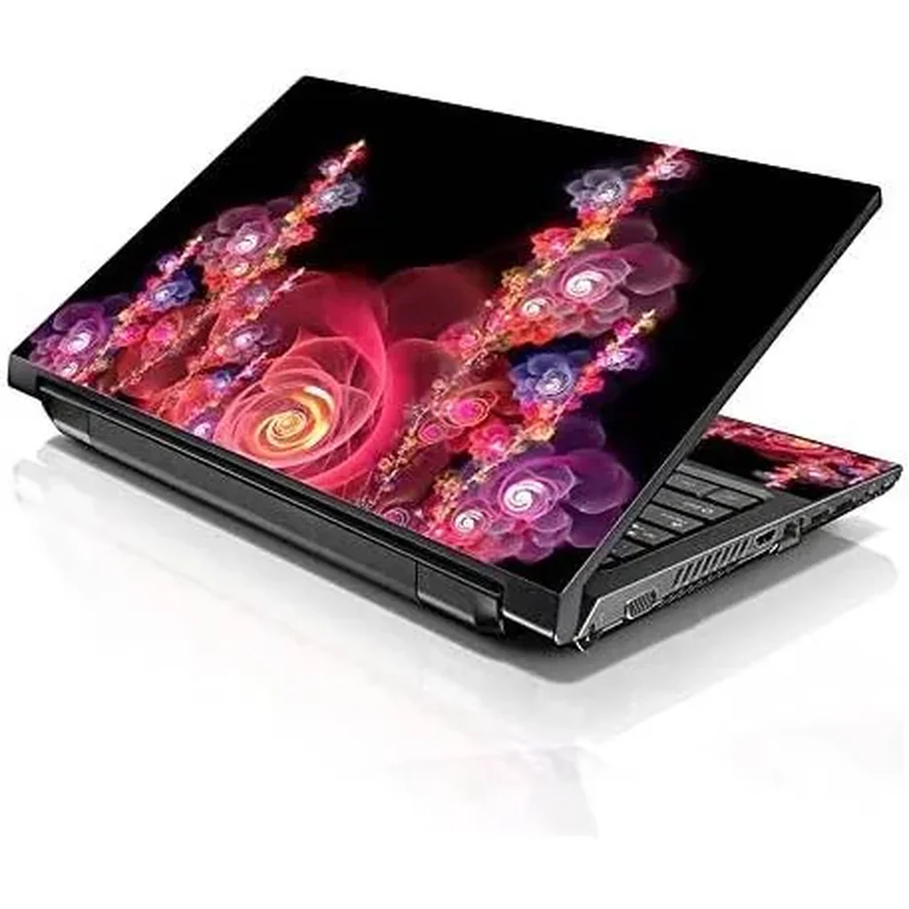 ALAYRA Laptop 17-17.3" Skin Cover with Colorful Floral Pattern for HP Dell Lenovo Apple Asus Acer Compaq - Fits 16.5" 17" 17.3" 18.4" 19" (2 Wrist Pads Free) 01