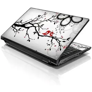 ALAYRA Laptop 17-17.3" Skin Cover with Colorful Lovebirds Eye Catching Pattern for HP Dell Lenovo Apple Asus Acer Compaq - Fits 16.5" 17" 17.3" 18.4" 19" (2 Wrist Pads Free) 01