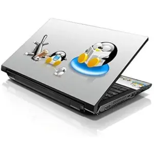 ALAYRA Laptop 17-17.3" Skin Cover with Colorful Penguins Pattern for HP Dell Lenovo Apple Asus Acer Compaq - Fits 16.5" 17" 17.3" 18.4" 19" (2 Wrist Pads Free) 01