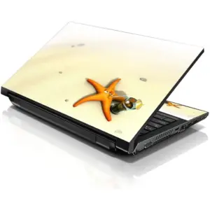 ALAYRA Laptop 17-17.3" Skin Cover with Colorful Star Fish Pattern for HP Dell Lenovo Apple Asus Acer Compaq - Fits 16.5" 17" 17.3" 18.4" 19" (2 Wrist Pads Free) 01