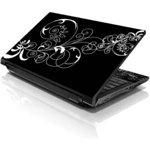 ALAYRA Laptop 17-17.3" Skin Cover with Colorful Vines Floral Pattern for HP Dell Lenovo Apple Asus Acer Compaq - Fits 16.5" 17" 17.3" 18.4" 19" (2 Wrist Pads Free) 01