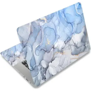 ALAYRA Laptop Decal Sticker Skin Cover, 11.612" 13" 13.3" 14" 15" 15.4" 15.6 inch Laptop Netbook Vinyl Skin Sticker Cover Art Notebook PC Protector (2 Wrist Pad Included), Removable Reusable, Blue Mar