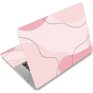 ALAYRA Laptop Decal Sticker Skin Cover, 11.612" 13" 13.3" 14" 15" 15.4" 15.6 inch Laptop Netbook Vinyl Skin Sticker Cover Art Notebook PC Reusable Protector (2 Wrist Pad Included), Art Modern Pink 01