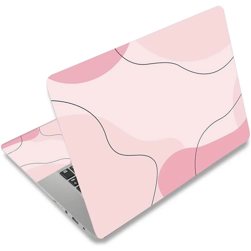 ALAYRA Laptop Decal Sticker Skin Cover, 11.612" 13" 13.3" 14" 15" 15.4" 15.6 inch Laptop Netbook Vinyl Skin Sticker Cover Art Notebook PC Reusable Protector (2 Wrist Pad Included), Art Modern Pink 01