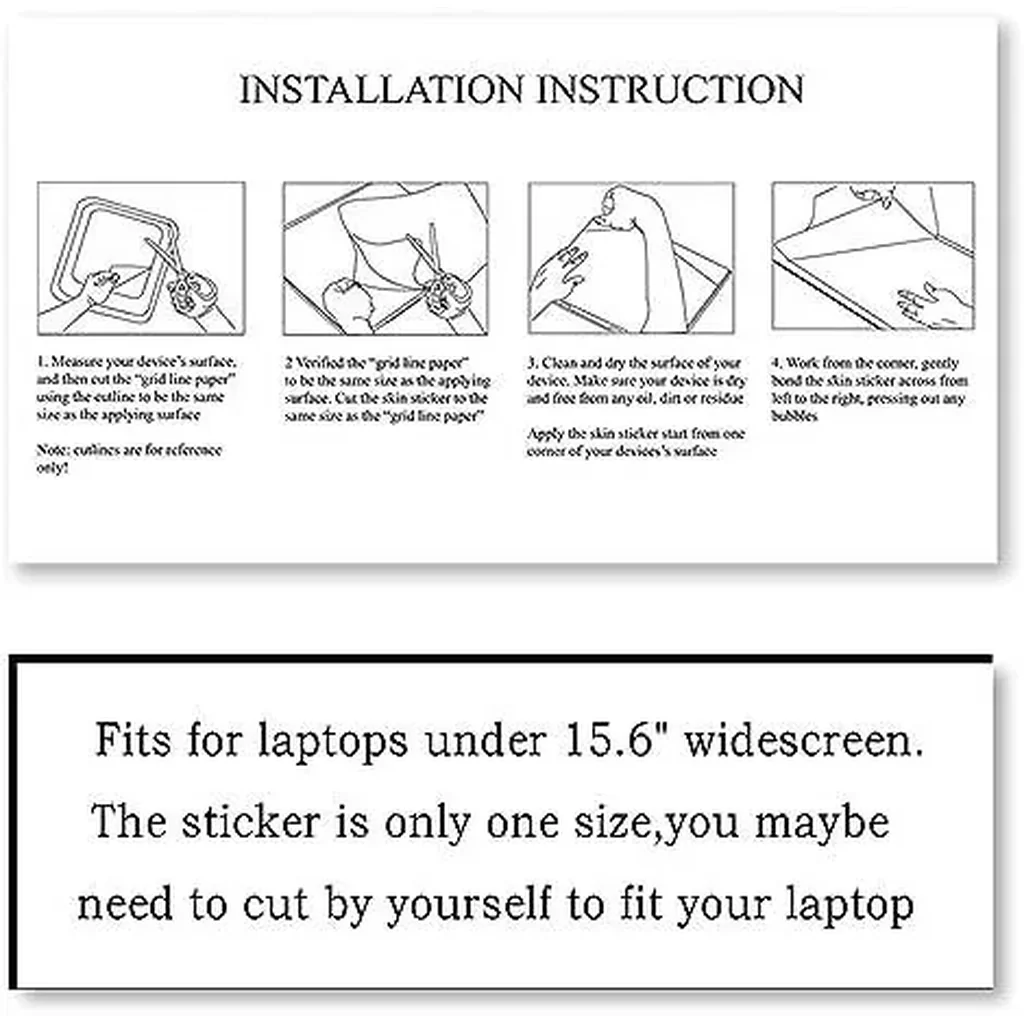 ALAYRA Laptop Decal Sticker Skin Cover, 11.612" 13" 13.3" 14" 15" 15.4" 15.6" Laptop Netbook Vinyl Skin Sticker Cover Art Notebook PC Reusable Protector (2 Wrist Pad Included), Kanagawa Japan Wave 01 - Image 5