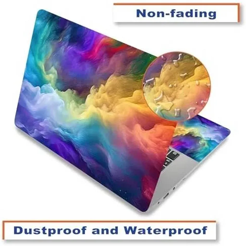 ALAYRA Laptop Decal Sticker Skin Cover, 12" 13.1" 13.3" 14" 15" 15.4" 15.6" Laptop Netbook Vinyl Art Skin Sticker Cover Notebook PC Protector (2 Wrist Pad Included), Removable Reusable, Dazzling Style - Image 3