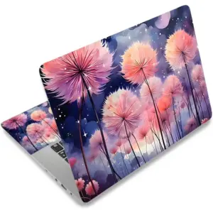 ALAYRA Laptop Decal Sticker Skin Cover, 12" 13.1" 13.3" 14" 15" 15.4" 15.6" Laptop Netbook Vinyl Art Skin Sticker Cover Notebook PC Protector (2 Wrist Pad Included), Removable Reusable, Dreamy Dandeli