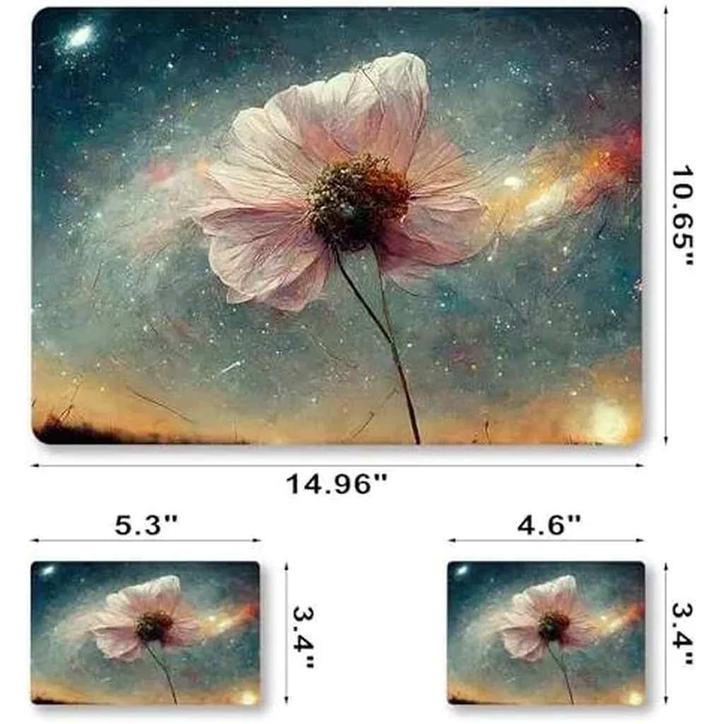 ALAYRA Laptop Decal Sticker Skin Cover, 12" 13.1" 13.3" 14" 15" 15.4" 15.6" Laptop Netbook Vinyl Art Skin Sticker Cover Notebook PC Protector (2 Wrist Pad Included), Removable Reusable, Floral Stars 0 - Image 6