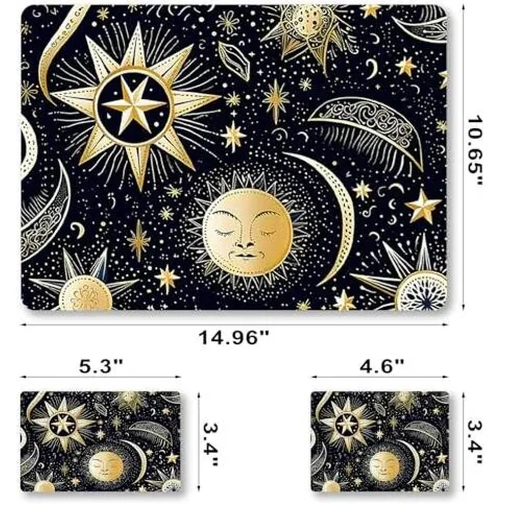 ALAYRA Laptop Decal Sticker Skin Cover, 12" 13.1" 13.3" 14" 15" 15.4" 15.6" Laptop Netbook Vinyl Art Skin Sticker Cover Notebook PC Protector (2 Wrist Pad Included), Removable Reusable, Stars and Moon - Image 6