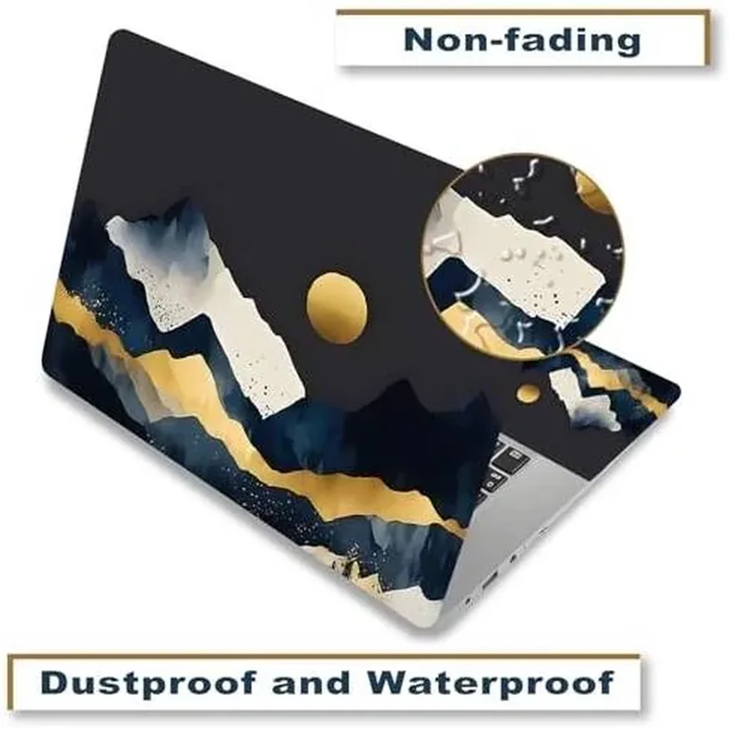 ALAYRA Laptop Decal Sticker Skin Cover, 12" 13.1" 13.3" 14" 15" 15.4" 15.6" Laptop Netbook Vinyl Skin Sticker Cover Notebook PC Protector (2 Wrist Pad Included), Removable Reusable, Mountain 01 - Image 3