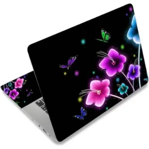 ALAYRA Laptop Notebook Skin Sticker Cover Decal Fits 12 13 13.3 14 15 15.4 15.6 inch Laptop Protector Notebook PC Easy to Apply, Remove and Change Styles (Colorful Flowers) 01