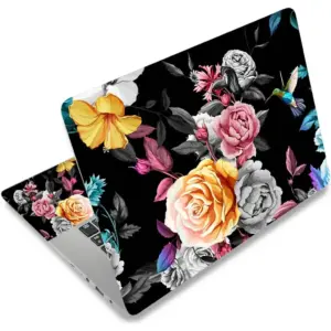 ALAYRA Laptop Notebook Skin Sticker Cover Decal Fits 12 13 13.3 14 15 15.4 15.6 inch Laptop Protector Notebook PC Easy to Apply, Remove and Change Styles (Kingfisher and Rose) 01