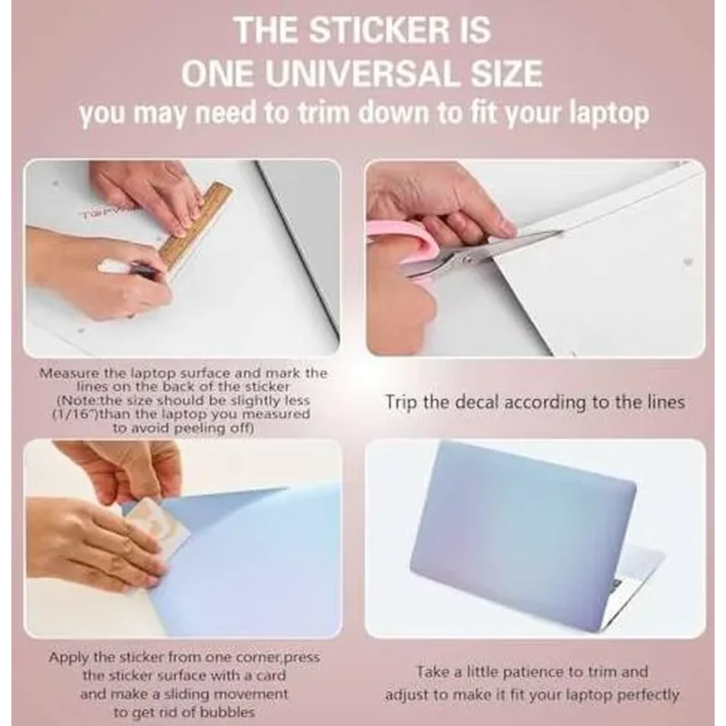 ALAYRA Laptop Notebook Skin Sticker Cover Decal Fits 12 13 13.3 14 15 15.4 15.6 inch Laptop Protector Notebook PC Easy to Apply, Remove and Change Styles (NEK-29) 01 - Image 3