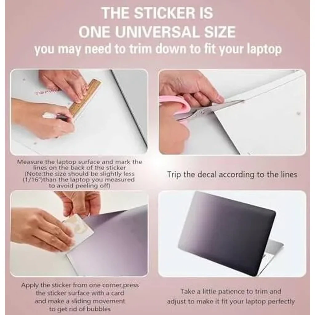 ALAYRA Laptop Notebook Skin Sticker Cover Decal Fits 12 13 13.3 14 15 15.4 15.6 inch Laptop Protector Notebook PC Easy to Apply, Remove and Change Styles (NEK-33) 01 - Image 3