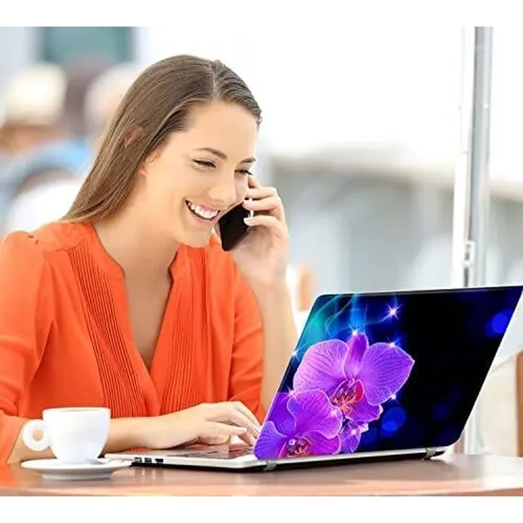 ALAYRA Laptop Notebook Skin Sticker Cover Decal Fits 12 13 13.3 14 15 15.4 15.6 inch Laptop Protector Notebook PC Easy to Apply, Remove and Change Styles (Phalaenopsis) 01 - Image 3
