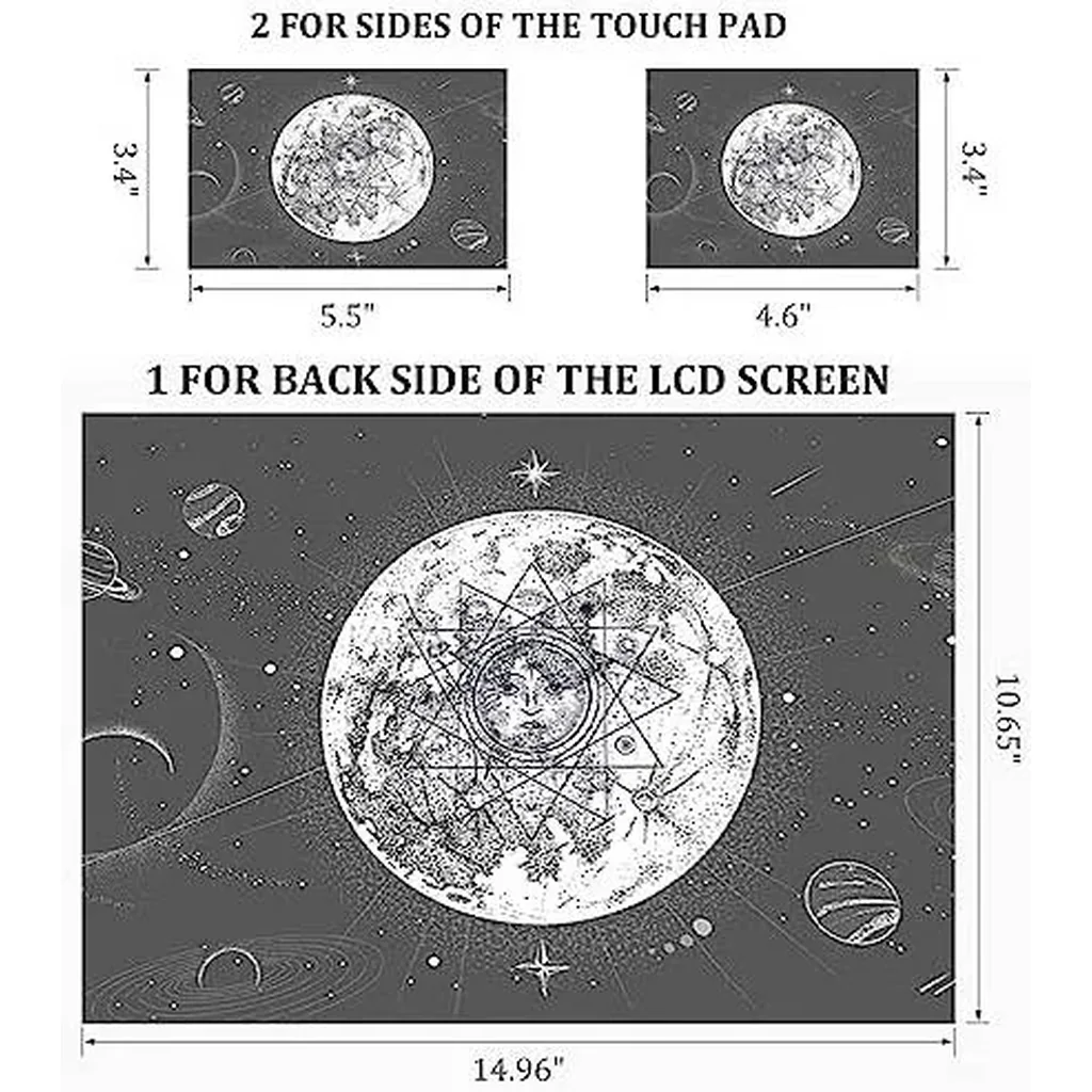 ALAYRA Laptop Skin Cover Sticker Decal, Personalized12 13 13.3 14 15 15.4 15.6 inch Laptop Decal, Reusable Universal Vinyl Skin Sticker Art Cover with Decorative Waterproof Design(Moon God) 01 - Image 5