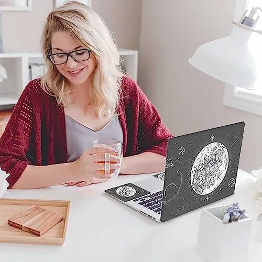 ALAYRA Laptop Skin Cover Sticker Decal, Personalized12 13 13.3 14 15 15.4 15.6 inch Laptop Decal, Reusable Universal Vinyl Skin Sticker Art Cover with Decorative Waterproof Design(Moon God) 01 - Image 7