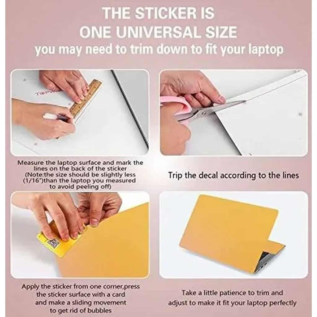 ALAYRA Laptop Skin Netbook Sticker Universal 12.1 13 13.3 14 15 15.4 15.6 Inches Netbook Skin Sticker Personalized Reusable Notebook PC Art Decal Protector 01 - Image 2