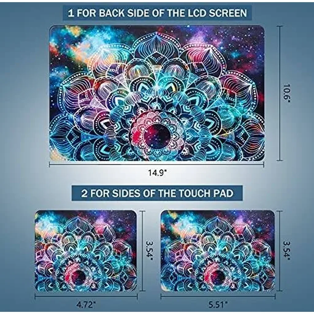 ALAYRA Laptop Skin Sticker Decal 12 13 13.3 14 15 15.4 15.6 inch Personalized Universal Notebook Vinyl Skin Stickers Cover Art Decal Computer Protector Colorful 01 - Image 5
