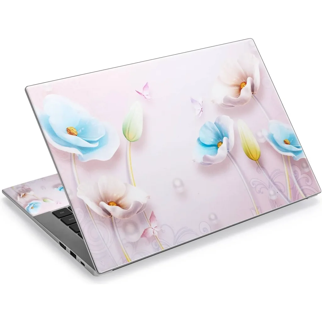 ALAYRA Laptop Skin Sticker Decal 12 13 13.3 14 15 15.4 15.6 inch Personalized Universal Notebook Vinyl Skin Stickers Cover Art Decal Computer Protector Lotus 01