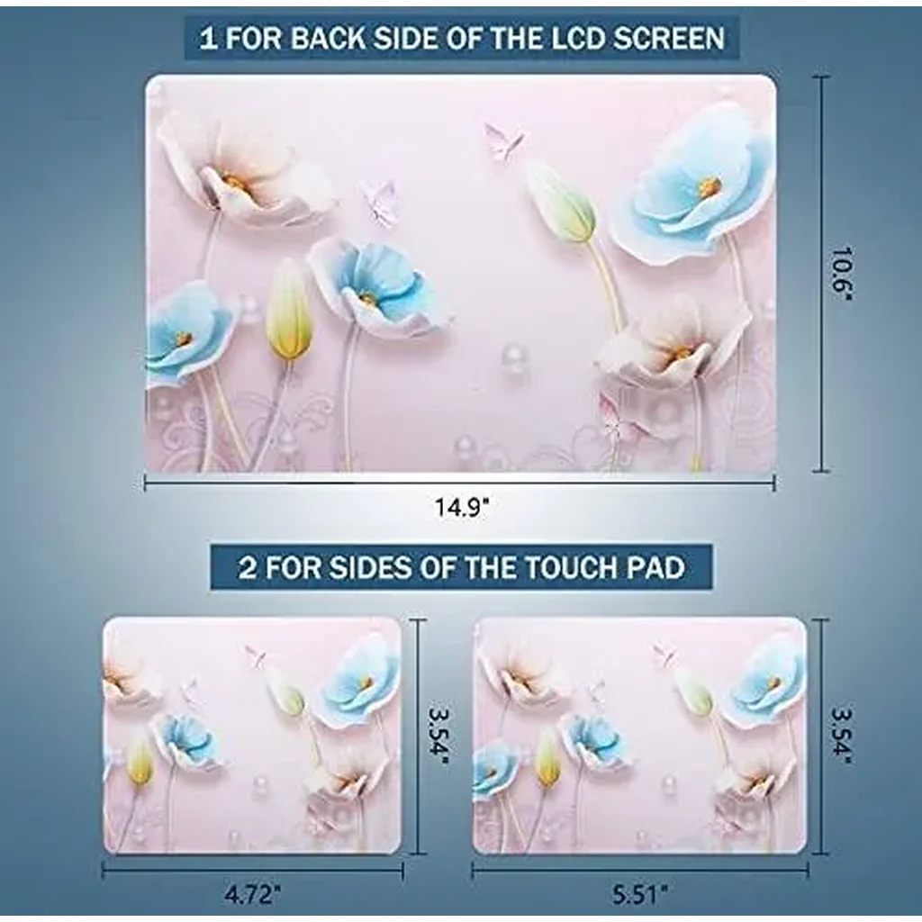 ALAYRA Laptop Skin Sticker Decal 12 13 13.3 14 15 15.4 15.6 inch Personalized Universal Notebook Vinyl Skin Stickers Cover Art Decal Computer Protector Lotus 01 - Image 2