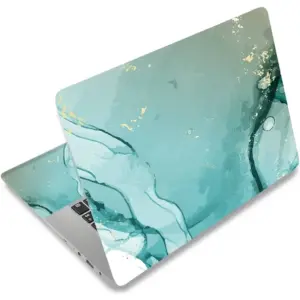 ALAYRA Laptop Skin Sticker Decal 12 13 13.3 14 15 15.4 15.6 inch Personalized Universal Notebook Vinyl Skin Stickers Cover Art Decal Computer Protector Marble&Green 01