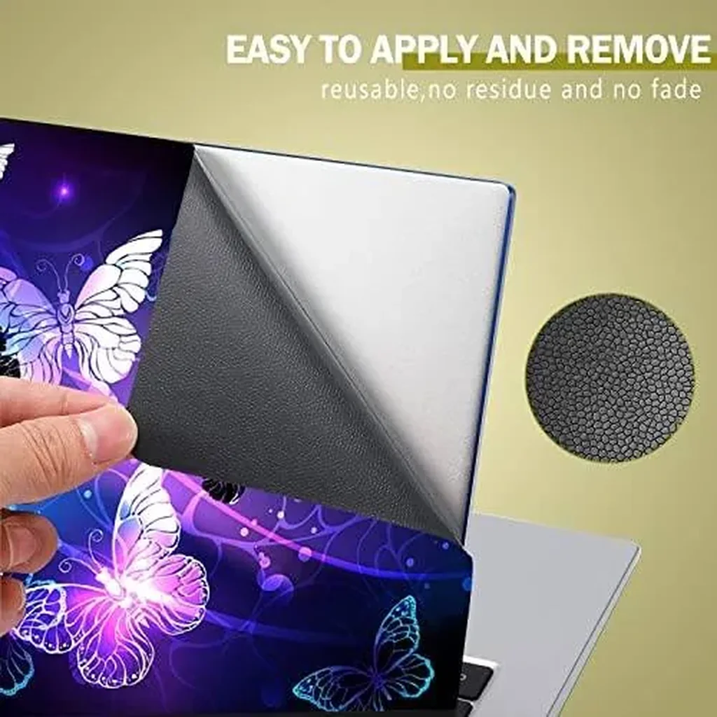 ALAYRA Laptop Skin Sticker Decal 12 13 13.3 14 15 15.4 15.6 inch Personalized Universal Notebook Vinyl Skin Stickers Cover Art Decal Computer Protector Purple-butterfly 01 - Image 5