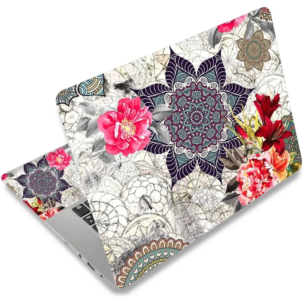 ALAYRA Laptop Skin Sticker Decal 12 13 13.3 14 15 15.4 15.6 inch Personalized Universal Notebook Vinyl Skin Stickers Cover Art Decal Computer Protector RedFlower 01