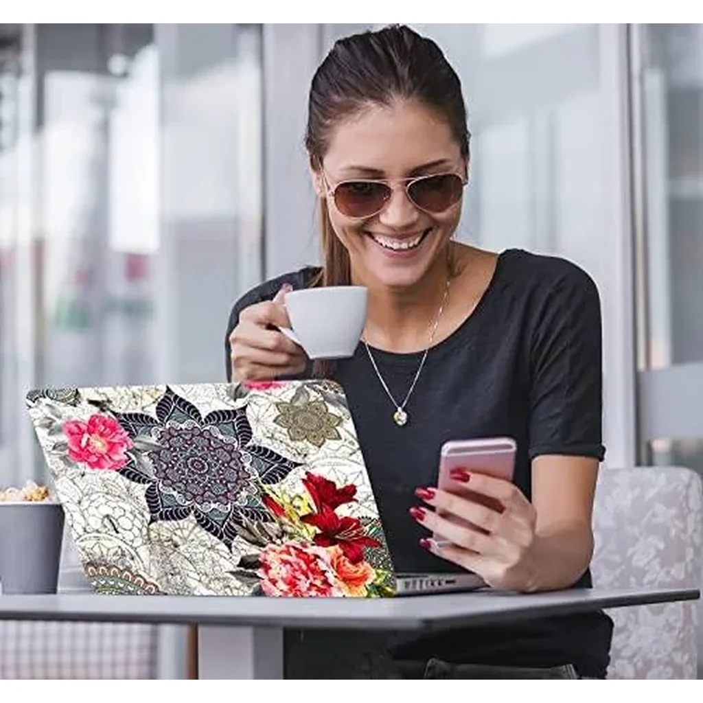 ALAYRA Laptop Skin Sticker Decal 12 13 13.3 14 15 15.4 15.6 inch Personalized Universal Notebook Vinyl Skin Stickers Cover Art Decal Computer Protector RedFlower 01 - Image 2