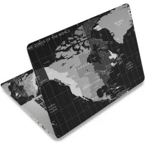 ALAYRA Laptop Skin Sticker Decal 12 13 13.3 14 15 15.4 15.6 inch Personalized Universal Notebook Vinyl Skin Stickers Cover Art Decal Computer Protector World Map 01