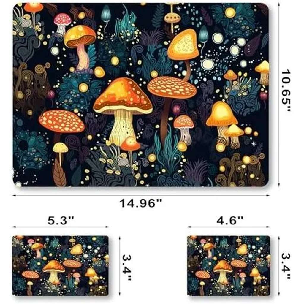 ALAYRA Laptop Skin Sticker Decal Cover, 11.612" 13" 13.3" 14" 15" 15.4" 15.6" Laptop Netbook Skin Sticker Cover Art Notebook Protector (2 Wrist Pad Included), Removable Reusable, Cute Fantasy Mushroom - Image 6