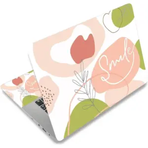 ALAYRA Laptop Skin Sticker Decal Cover, 11.612" 13" 13.3" 14" 15" 15.4" 15.6" Laptop Netbook Vinyl Skins Sticker Notebook Protector (2 Wrist Pad Included), Removable Reusable, Easy to Apply, Pink Rose