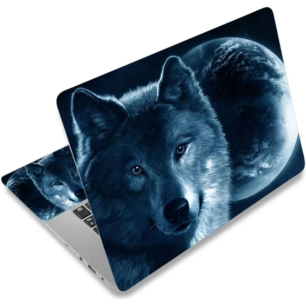 ALAYRA Laptop Skin Sticker Decal Covers 12" 13" 13.3" 14" 15" 15.4" 15.6 inch Laptop Skin Sticker Cover Art Decal Protector Notebook PC (Moon & Wolf) 01