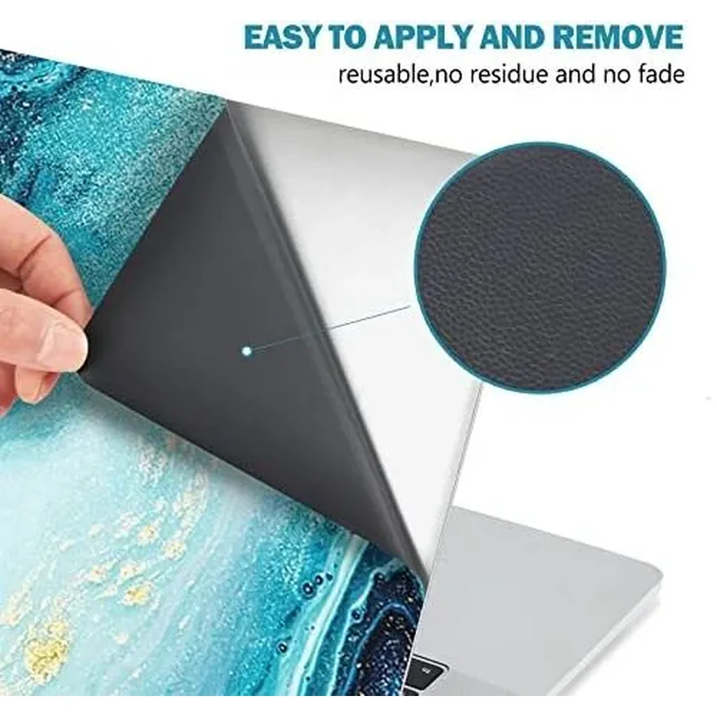 ALAYRA Laptop Skin Sticker Decal, 12 13 13.3 14 15 15.4 15.6 inch Laptop Art Decal Protector Notebook Netbook PC 15.6" Universal Vinyl Cover, Blue Marble 01 - Image 2