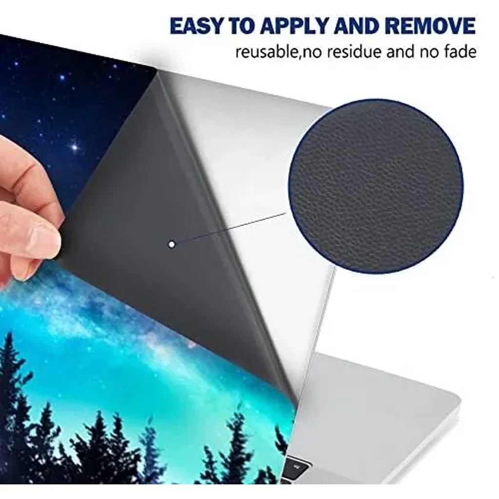 ALAYRA Laptop Skin Sticker Decal, 12 13 13.3 14 15 15.4 15.6 inch Laptop Art Decal Protector Notebook Netbook PC 15.6" Universal Vinyl Cover, Forest Moon Sky 01 - Image 2