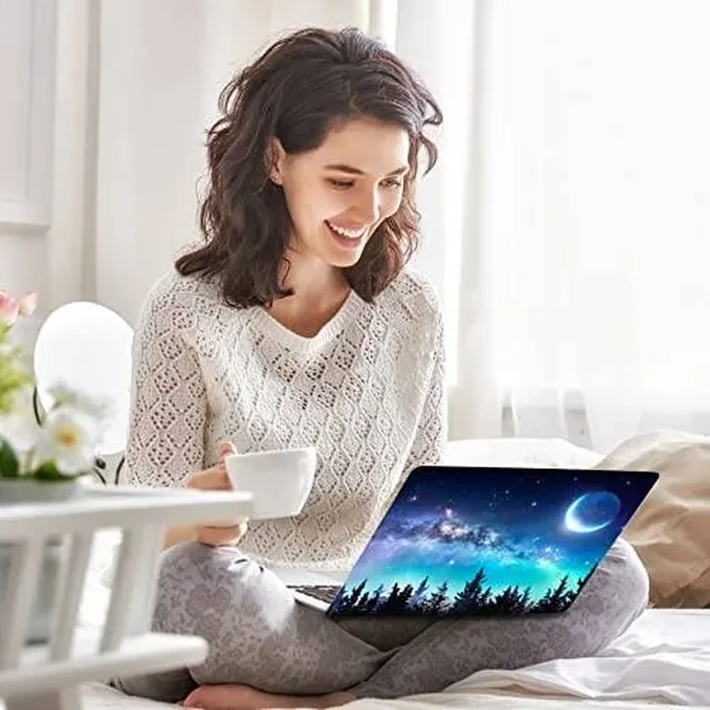 ALAYRA Laptop Skin Sticker Decal, 12 13 13.3 14 15 15.4 15.6 inch Laptop Art Decal Protector Notebook Netbook PC 15.6" Universal Vinyl Cover, Forest Moon Sky 01 - Image 6