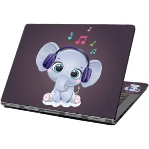 ALAYRA Laptop Skin Sticker Decal, 12 13 13.3 14 15 15.4 15.6 Vinyl Protector Cover for Toshiba Hp Samsung Dell Apple Acer Leonovo Sony Asus Notebook PC (Cute Elephant) 01