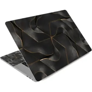 ALAYRA Laptop Skin Sticker Decal, 12" 13" 13.3" 14" 15" 15.4" 15.6 inch Laptop Skin Sticker Cover Art Decal Protector Notebook PC (Black Maze) 01