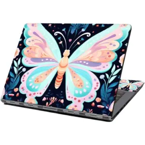 ALAYRA Laptop Skin Sticker Decal, 12" 13" 13.3" 14" 15" 15.4" 15.6 inch Laptop Skin Sticker Cover Art Decal Protector Notebook PC (Colorful Big Butterfly) 01