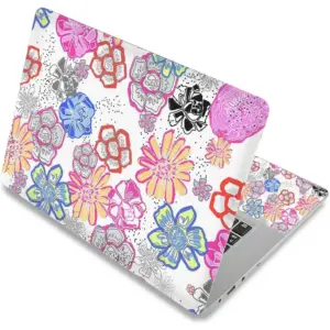 ALAYRA Laptop Skin Sticker Decal, 12" 13" 13.3" 14" 15" 15.4" 15.6 inch Laptop Skin Sticker Cover Art Decal Protector Notebook PC (Colorful Flowers) 01