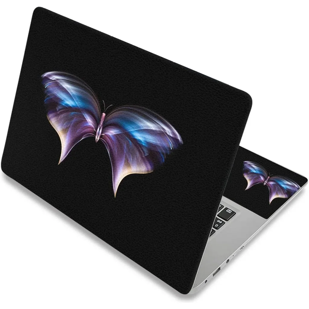 ALAYRA Laptop Skin Sticker Decal, 12" 13" 13.3" 14" 15" 15.4" 15.6 inch Laptop Skin Sticker Cover Art Decal Protector Notebook PC (Cool Butterfly) 01 - Image 3