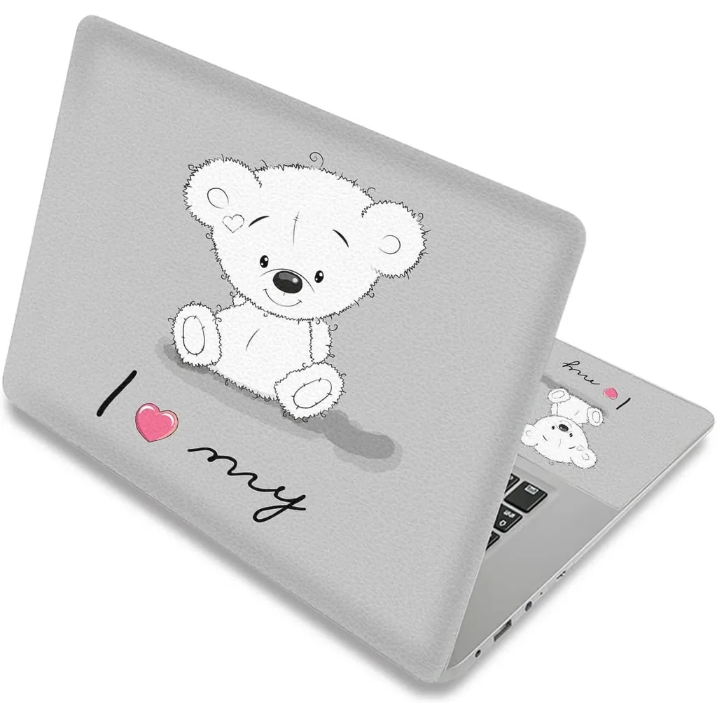ALAYRA Laptop Skin Sticker Decal, 12" 13" 13.3" 14" 15" 15.4" 15.6 inch Laptop Skin Sticker Cover Art Decal Protector Notebook PC (Cute Bear) 01 - Image 3