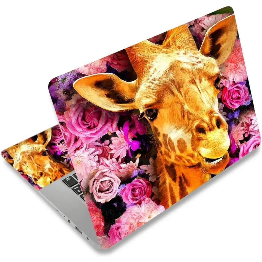 ALAYRA Laptop Skin Sticker Decal, 12" 13" 13.3" 14" 15" 15.4" 15.6 inch Laptop Skin Sticker Cover Art Decal Protector Notebook PC (Cute Giraffe) 01 - Image 3