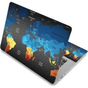 ALAYRA Laptop Skin Sticker Decal, 12" 13" 13.3" 14" 15" 15.4" 15.6 inch Laptop Skin Sticker Cover Art Decal Protector Notebook PC (Map) 01