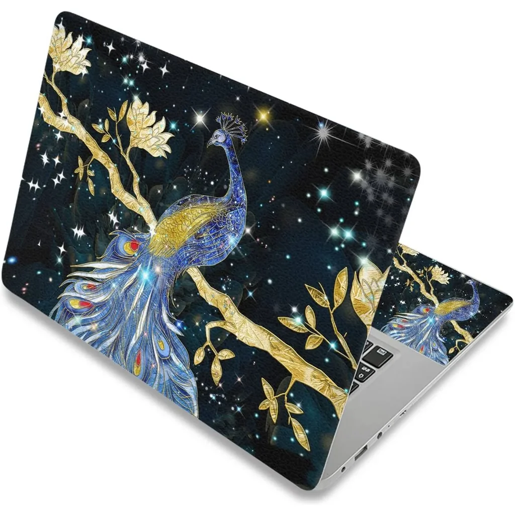 ALAYRA Laptop Skin Sticker Decal, 12" 13" 13.3" 14" 15" 15.4" 15.6 inch Laptop Skin Sticker Cover Art Decal Protector Notebook PC (Peacock) 01