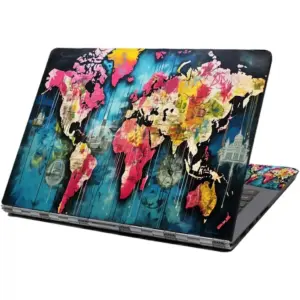 ALAYRA Laptop Skin Sticker Decal, 12" 13" 13.3" 14" 15" 15.4" 15.6 inch Laptop Skin Sticker Cover Art Decal Protector Notebook PC (World Map) 01